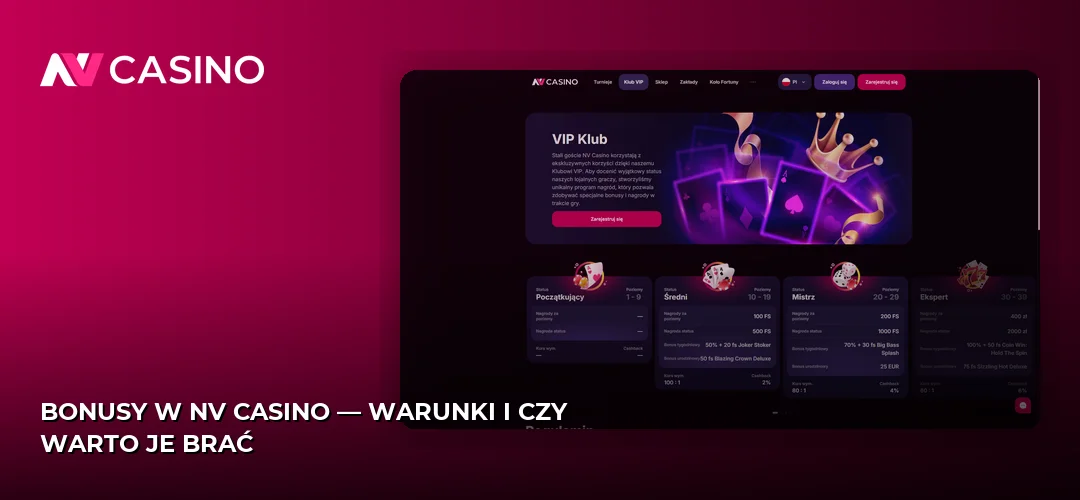 Bonusy w NV Casino — warunki i czy warto je brać