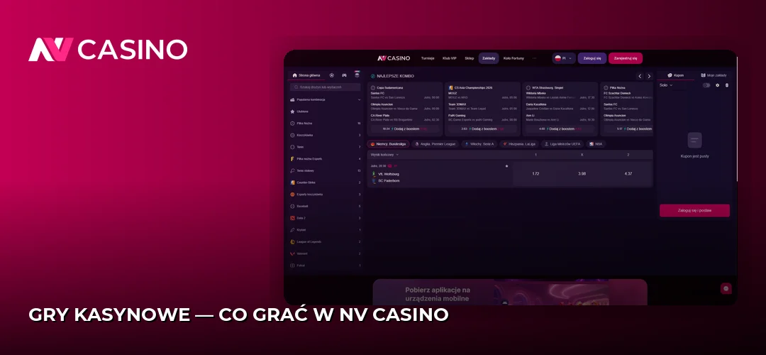 Gry kasynowe — co grać w NV Casino
