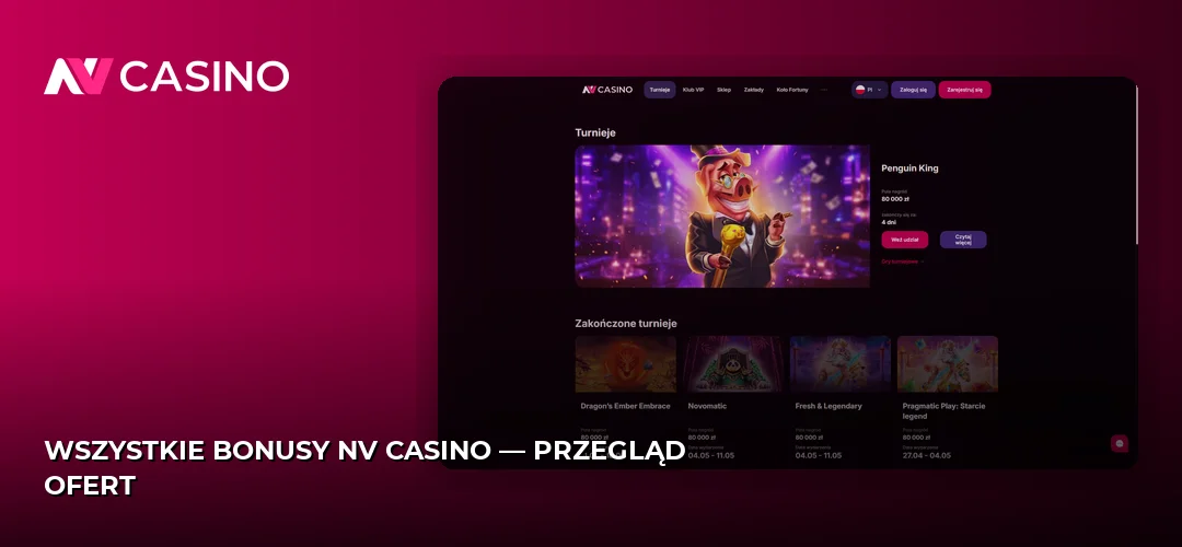 Zrzut ekranu strony NV Casino