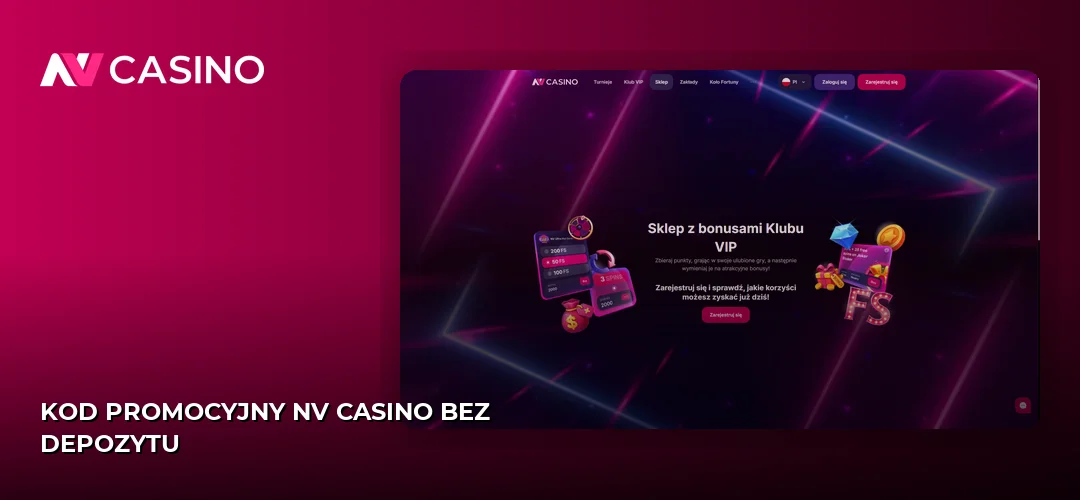 Zrzut ekranu strony NV Casino